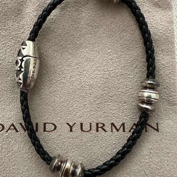 Authentic EUC Small Men’s David Yurman Black and Silver Cable Bracelet - Picture 5 of 7